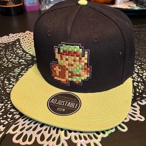 Pixel Legend of Zelda Link wide bill trucker hat